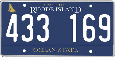 RI license plate 433169