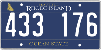 RI license plate 433176