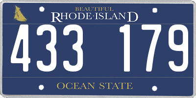 RI license plate 433179
