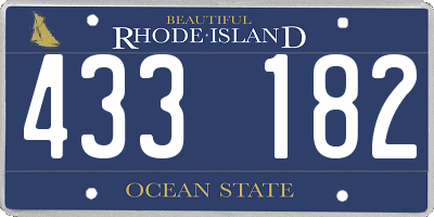 RI license plate 433182