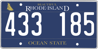RI license plate 433185