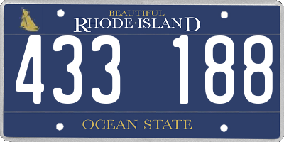 RI license plate 433188