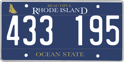 RI license plate 433195