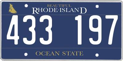 RI license plate 433197