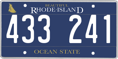RI license plate 433241