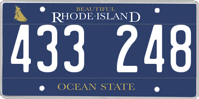 RI license plate 433248
