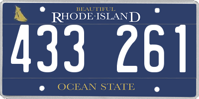 RI license plate 433261