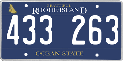 RI license plate 433263