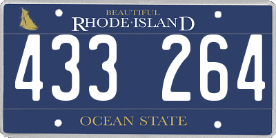 RI license plate 433264