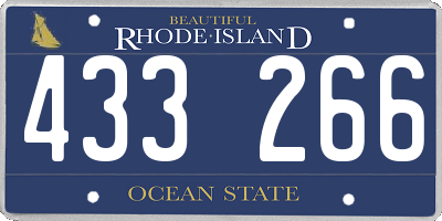 RI license plate 433266