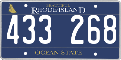 RI license plate 433268
