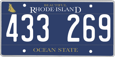 RI license plate 433269