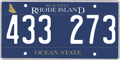 RI license plate 433273