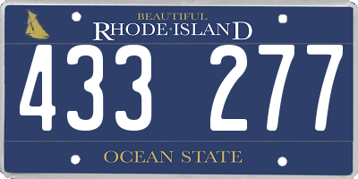 RI license plate 433277