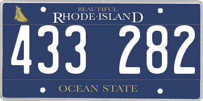 RI license plate 433282