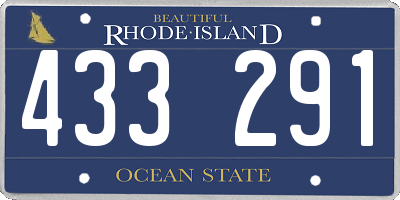 RI license plate 433291
