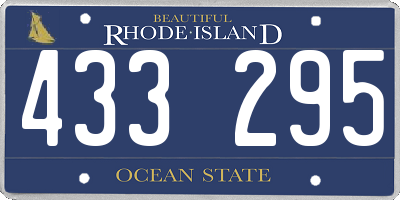 RI license plate 433295