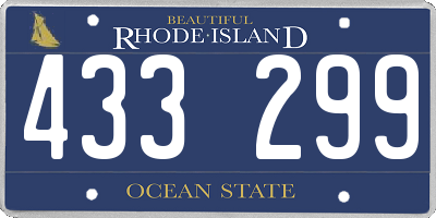 RI license plate 433299