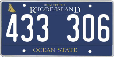 RI license plate 433306