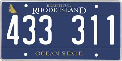 RI license plate 433311
