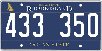 RI license plate 433350
