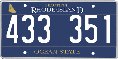 RI license plate 433351