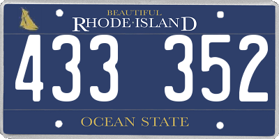 RI license plate 433352