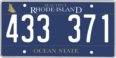 RI license plate 433371