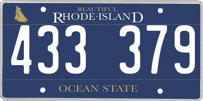 RI license plate 433379
