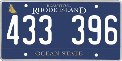 RI license plate 433396