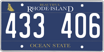 RI license plate 433406