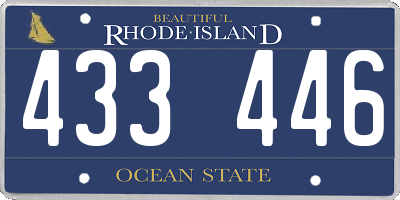 RI license plate 433446