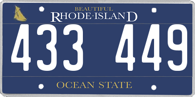 RI license plate 433449