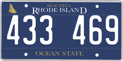 RI license plate 433469