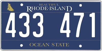 RI license plate 433471