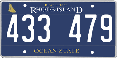 RI license plate 433479