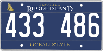 RI license plate 433486