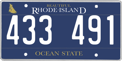 RI license plate 433491