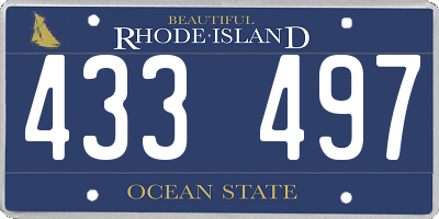 RI license plate 433497