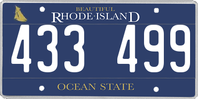 RI license plate 433499
