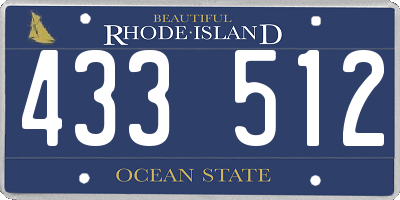 RI license plate 433512