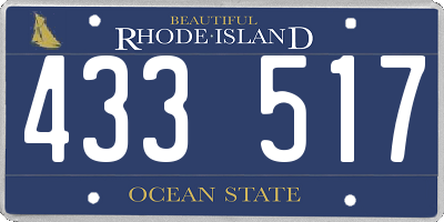 RI license plate 433517