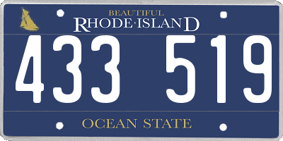 RI license plate 433519