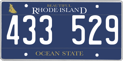 RI license plate 433529