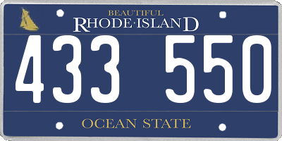 RI license plate 433550