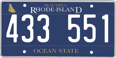 RI license plate 433551