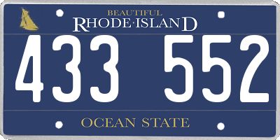RI license plate 433552
