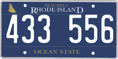 RI license plate 433556