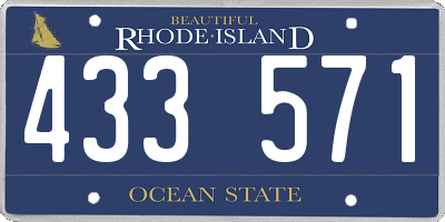 RI license plate 433571