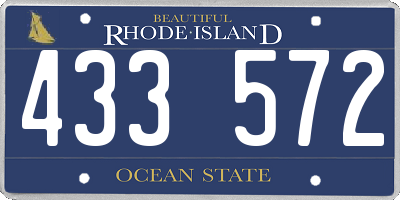 RI license plate 433572